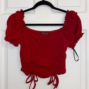 Bustier Tie Crop Top